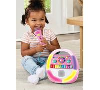 VTech - Music'Kid Karaoké Rose - Enceinte Bluetooth Lumineuse Enfant - Baladeur Musical avec Micro Karaoké, Comptines et Chansons, Enregistreur Vocal - Cadeau Enfant Dès 2 Ans - Contenu en Français