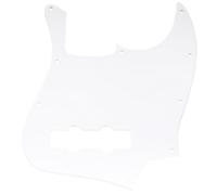 Musiclily 10 trous Pickguard JB Basse pour Fender US/Mexique Made Standard Jazz Bass, 1 pli Blanc