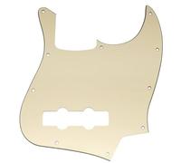 Musiclily 10 trous Pickguard JB Basse pour Fender US/Mexique Made Standard Jazz Bass, 3 plis Crème