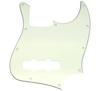 Musiclily 10 trous Pickguard JB Basse pour Fender US/Mexique Made Standard Jazz Bass, 3 plis Ivoire