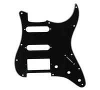 Musiclily 11 Pro Trous HSS Pickguard Guitare Plaque Protection 3plis Noir | pour Guitare électrique Fender American/Mexique Strat Standard Type Moderne,