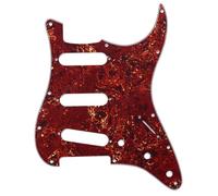 Musiclily 11 Trous SSS ST Pickguard Guitare Plaque de Protection pour Guitare électrique Fender USA/Mexique Strat Standard Style Moderne, 4 plis Vintage Tortoise