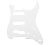 Musiclily 11 Trous SSS ST Pickguard Guitare Plaque de Protection pour Guitare électrique Fender USA/Mexique Strat Standard Style Moderne, 1 pli Blanc