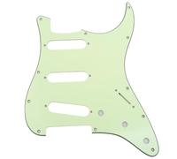 Musiclily 11 Trous SSS ST Pickguard Guitare Plaque de Protection pour Guitare électrique Fender USA/Mexique Strat Standard Style Moderne, 3 plis Menthe