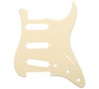 Musiclily 11 Trous SSS ST Pickguard Guitare Plaque de Protection pour Guitare électrique Fender USA/Mexique Strat Standard Style Moderne, 1 pli Crème