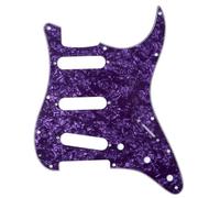 Musiclily 11 Trous SSS ST Pickguard Guitare Plaque de Protection pour Guitare électrique Fender USA/Mexique Strat Standard Style Moderne, 4 plis Perle Violet