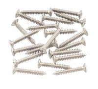 Musiclily 3 * 25mm vis de montage à chevalet Tremolo pour Fender Strat Tele Guitare électrique, Chrome Nickel (Paquet de 20)