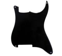 Musiclily 4 Trous ST Pickguard Non Percé pour Guitare électrique Strat Style Custom, 3 Plis Noir