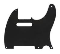 Musiclily 5 Trous Tele Pickguard Vintage Plaque de Protection Pour Guitare électrique USA/Mexique Fender Telecaster Style, 3 plis Noir
