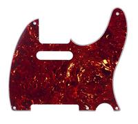 Musiclily 5 Trous Tele Pickguard Vintage Plaque de Protection Pour Guitare électrique USA/Mexique Fender Telecaster Style, 4 plis Vintage Tortoise