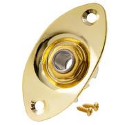 Musiclily 6,35mm Guitare Prise Jack de Sortie Ovale Plaque Jack Socket pour Guitare électrique, Doré