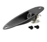 Musiclily 6,35mm Guitare Prise Jack de Sortie Plaque Jack Socket avec Vis pour Guitare électrique Fender Strat Style, Noir