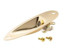 Musiclily 6,35mm Guitare Prise Jack de Sortie Plaque Jack Socket avec Vis pour Guitare électrique Fender Strat Style, Doré