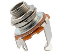 Musiclily 6,35mm Prise d'entrée Guitare Jack 1/4" Mono pour Guitare électrique Strat Tele/Basse, Chrome