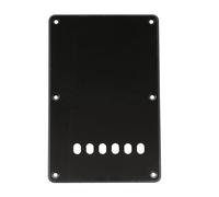 Musiclily 6 Trous Plaque Arrière Vibrato Cache Tremolo pour Guitare électrique China Squier,1 pli Noir