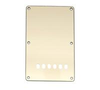 Musiclily 6 Trous Plaque Arrière Vibrato Cache Tremolo pour Guitare électrique China Squier,3 plis Crème