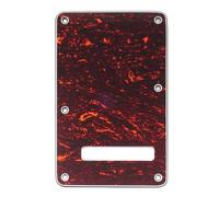 Musiclily 6 Trous Plaque Arrière Vibrato Tremolo Backplate pour Guitare électrique Fender USA/Mexican Standard Strat Modern Style, 4 plis Red Tortoise