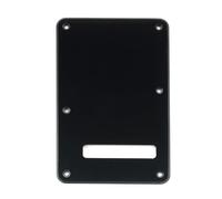 Musiclily 6 Trous Plaque Arrière Vibrato Tremolo Backplate pour Guitare électrique Fender USA/Mexican Standard Strat Modern Style, 1 pli Noir vernissé
