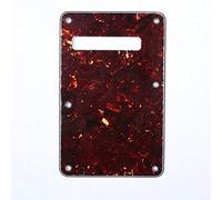 Musiclily 6 Trous Plaque Arrière Vibrato Tremolo Backplate pour Guitare électrique Fender USA/Mexican Standard Strat Modern Style, 4 plis Brun Tortoise foncé