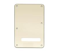 Musiclily 6 Trous Plaque Arrière Vibrato Tremolo Backplate pour Guitare électrique Fender USA/Mexican Standard Strat Modern Style, 3 plis Crème
