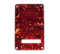 Musiclily 6 Trous Plaque Arrière Vibrato Tremolo Backplate pour Guitare électrique Fender USA/Mexican Standard Strat Modern Style, 4 plis Vintage Tortoise