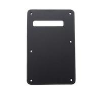 Musiclily 6 Trous Plaque Arrière Vibrato Tremolo Backplate pour Guitare électrique Fender USA/Mexican Standard Strat Modern Style, 1 pli Noir muet