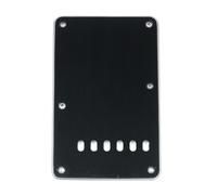 Musiclily 6 Trous Vintage Style Plaque Arrière Vibrato Tremolo Backplate pour Guitare électrique Fender USA/Mexican Standard Strat, 3 plis Noir
