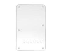 Musiclily 6 Trous Vintage Style Plaque Arrière Vibrato Tremolo Backplate pour Guitare électrique Fender USA/Mexican Standard Strat, 1 pli Miroir Argenté