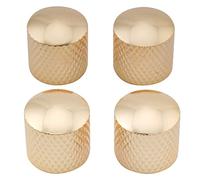 Musiclily 6mm Métrique Boutons de Potentiomètre Dôme en Acier pour Guitare Electrique Basse, Doré (Lot de 4)