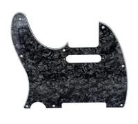 Musiclily 8 trous Pickguard Guitare Gaucher, plaque de protection pour Fender Standard Telecaster Tele Style moderne, 4 Plis Perle Noire