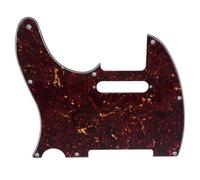 Musiclily 8 trous Pickguard Guitare Gaucher, plaque de protection pour Fender Standard Telecaster Tele Style moderne, 4 Plis Brun Tortoise foncé