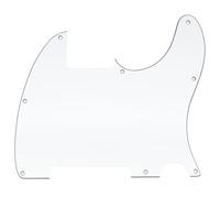 Musiclily 8 trous Pickguard Guitare pour Esquire Guitare, 3 plis Blanc