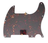 Musiclily 8 trous Pickguard Guitare pour Esquire Guitare, 4 plis Brun Tortoise foncé