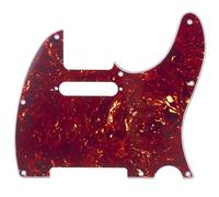 Musiclily 8 Trous Tele Pickguard Guitare Plaque de Protection pour Guitare électrique Fender USA/Mexique Standard Telecaster Style Moderne, 4 plis Vintage Tortoise