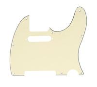 Musiclily 8 Trous Tele Pickguard Guitare Plaque de Protection pour Guitare électrique Fender USA/Mexique Standard Telecaster Style Moderne, 3plis Crème
