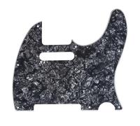 Musiclily 8 Trous Tele Pickguard Guitare Plaque de Protection pour Guitare électrique Fender USA/Mexique Standard Telecaster Style Moderne, 4plis Perle Noir