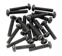 Musiclily Basic 3,5x20mm Métal Filetage Métrique Strat Style Vis de Micro Simple Bobinage pour Guitare électrique Strat ST, Noir (Lot de 21)