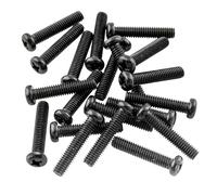 Musiclily Basic 4x20mm Métal Filetage Métrique Vis Micro Chevalet Telecaster pour Tele Style Guitare, Noir (Lot de 20)