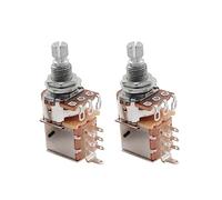 Musiclily Basic Métrique B500K Potentiomètre Push/Pull Split Shaft 2 Pièces | Linéaire,18 Dents pour Guitare électrique et Basse