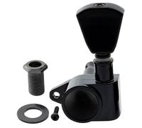 Musiclily Basic R15A 14:1 Ratio Mécanique Individuelle Côté Aigus Tuner avec Bouton Keystone pour Guitare Acoustique électrique, Noir