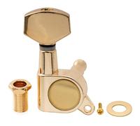Musiclily Basic R15A 15:1 Mécanique Individuelle Côté Basse Tuner Doré | Bouton Hexagonal, pour Guitare électrique type Fender Strat Tele