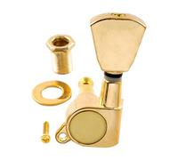 Musiclily Basic R15A 15:1 Ratio Mécanique Individuelle Côté Aigus Tuner avec Bouton Keystone pour Guitare Acoustique électrique, Doré