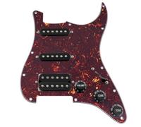 Musiclily Basic ST-SSH Pickguard Pré-câblé Micros Céramique Tortoise Shell | avec Simple Bobinage Humbucker Set ,pour Guitare électrique type Strat
