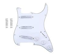 Musiclily Basic ST-SSS Pickguard Pré-câblé avec Mini Rail Humbucker Blanc | Céramique,High Output, pour Guitare électrique type Strat