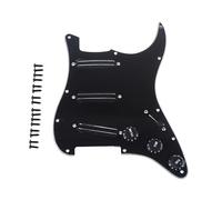Musiclily Basic ST-SSS Pickguard Pré-câblé avec Mini Rail Humbucker Noir | Céramique,High Output, pour Guitare électrique type Strat