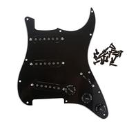 Musiclily Basic ST-SSS Pré-câblée Loaded Pickguard 3 plis Noir