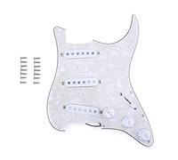 Musiclily Basic ST-SSS Pré-câblée Loaded Pickguard 4 plis Aged White Pearl