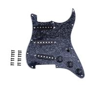 Musiclily Basic ST-SSS Pré-câblée Loaded Pickguard 4 plis Black Pearl