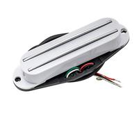 Musiclily Dual Hot Rail High Output Guitare Micros Humbucker Taille Simple Bobine pour Fender Squier Strat, Blanc