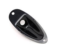 Musiclily Forme Bateau Plaques Embase Jack pour Guitare électrique Fender Strat Tele, Noir (Lot de 2)
